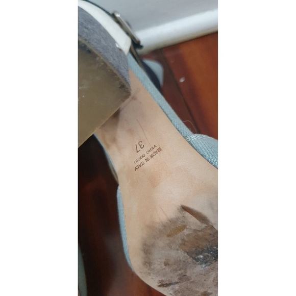 Laurence Dacade Rush Denim Peep Toe Ankle Booties Size EU 37/USA 6.5 - Picture 9 of 13